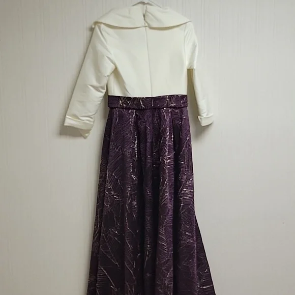 Terani Couture Elegant Purple & White Mother Of The Bride Gown Sz 2. New - Picture 8 of 8